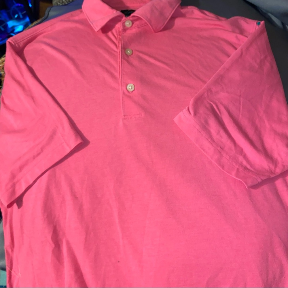 Greg Norman Collection Vibrant Pink Polo Shirt cotton large - Picture 2 of 6
